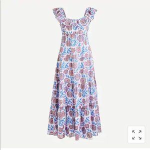 Tiered Ruffleneck J. Crew Dress in Floral print